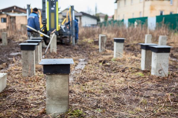 Concrete Piling Installation in Iowa City